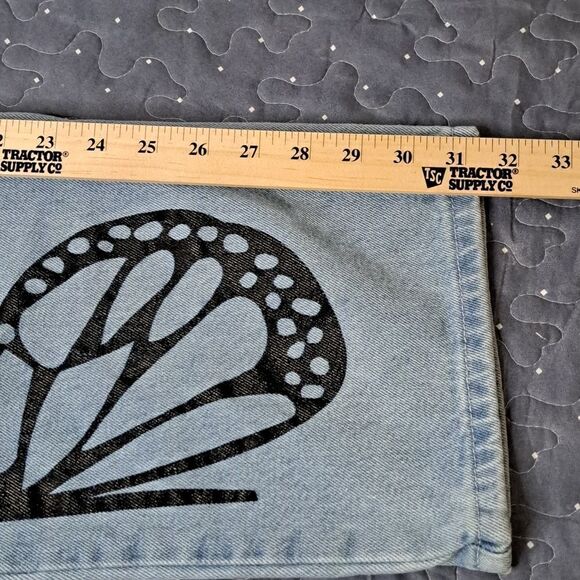 Simple Society butterfly wide leg jeans size 3 / 26 - Picture 6 of 6